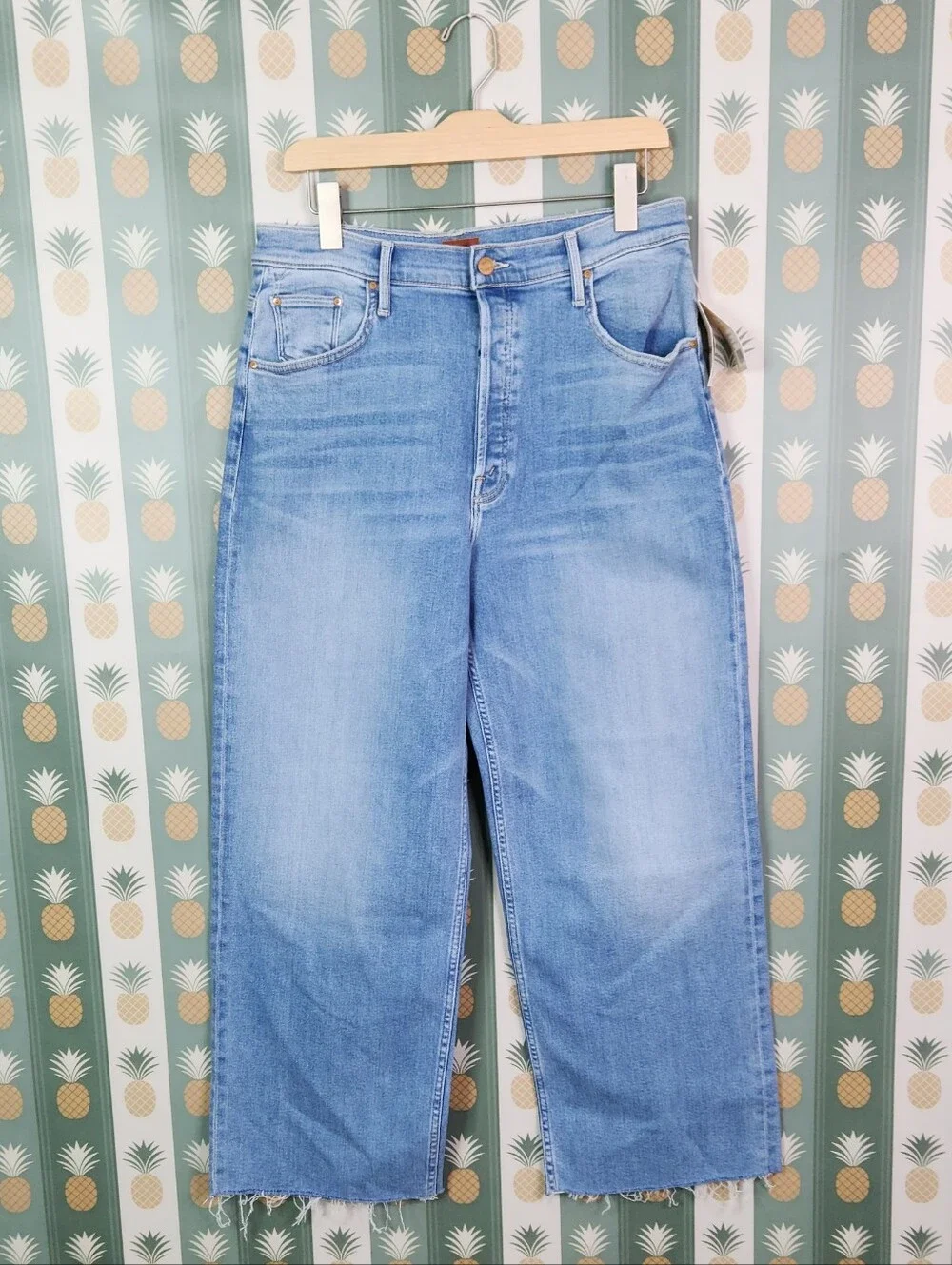 Mother High Waist Spinner Ankle Fray in Blink Of An Eye